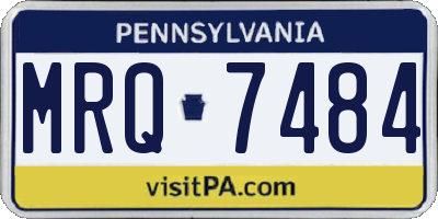 PA license plate MRQ7484