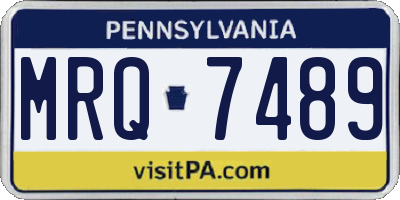 PA license plate MRQ7489