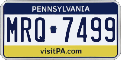 PA license plate MRQ7499