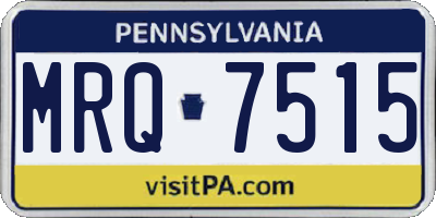 PA license plate MRQ7515