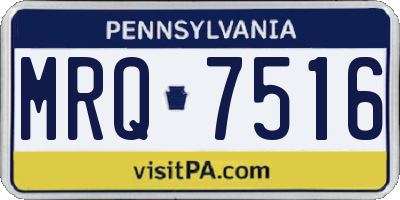 PA license plate MRQ7516