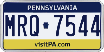 PA license plate MRQ7544