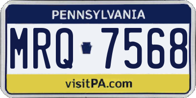 PA license plate MRQ7568