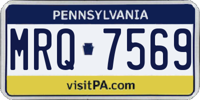 PA license plate MRQ7569