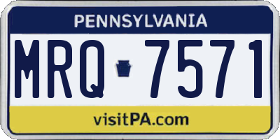 PA license plate MRQ7571