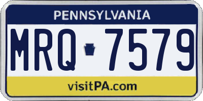 PA license plate MRQ7579