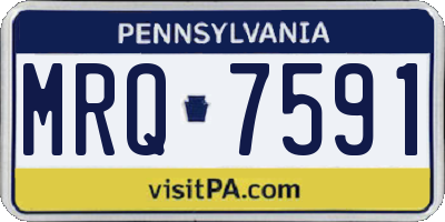 PA license plate MRQ7591