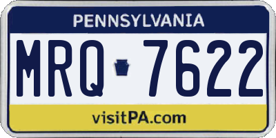 PA license plate MRQ7622
