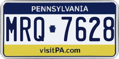 PA license plate MRQ7628