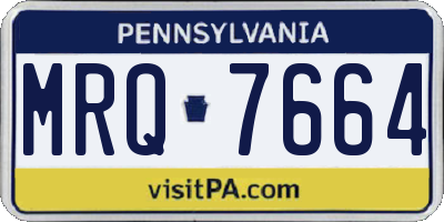 PA license plate MRQ7664