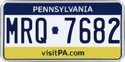 PA license plate MRQ7682