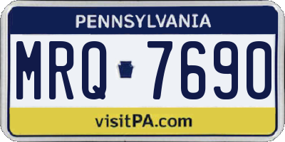 PA license plate MRQ7690