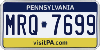 PA license plate MRQ7699
