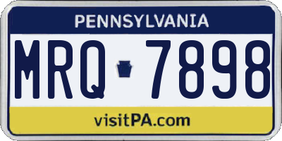 PA license plate MRQ7898