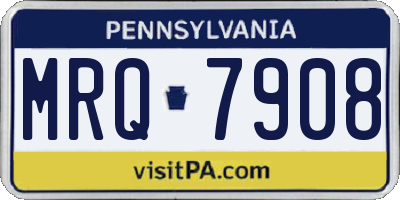 PA license plate MRQ7908