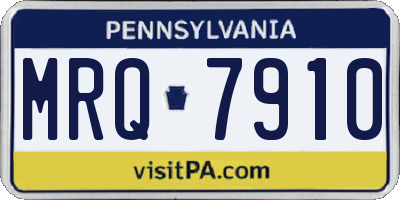 PA license plate MRQ7910