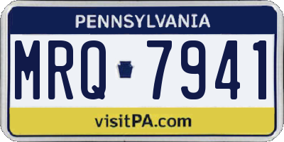PA license plate MRQ7941