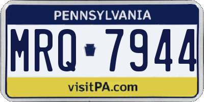PA license plate MRQ7944