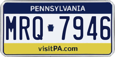 PA license plate MRQ7946