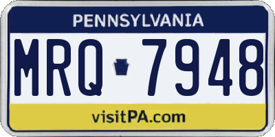 PA license plate MRQ7948