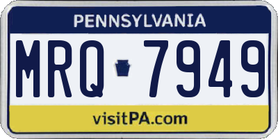 PA license plate MRQ7949