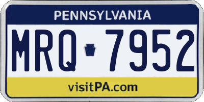 PA license plate MRQ7952