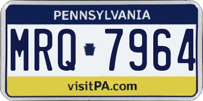 PA license plate MRQ7964
