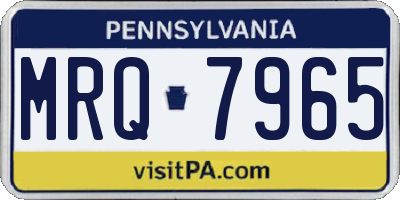 PA license plate MRQ7965