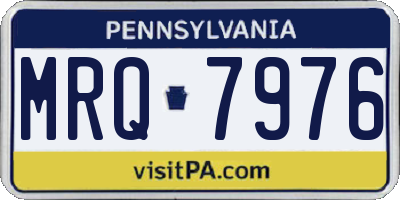 PA license plate MRQ7976