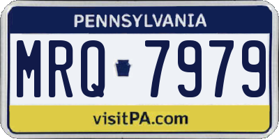 PA license plate MRQ7979