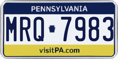 PA license plate MRQ7983