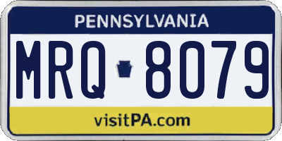 PA license plate MRQ8079