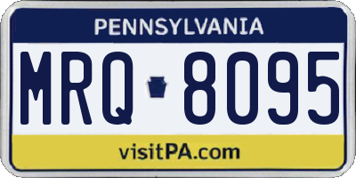 PA license plate MRQ8095
