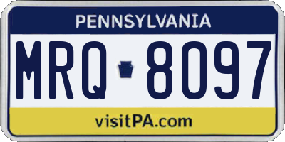PA license plate MRQ8097