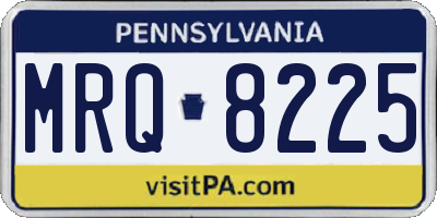 PA license plate MRQ8225