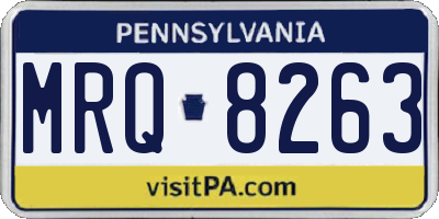 PA license plate MRQ8263