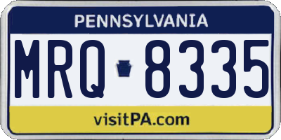 PA license plate MRQ8335