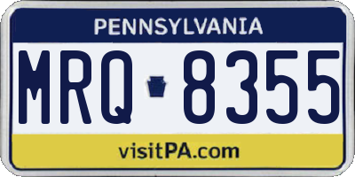 PA license plate MRQ8355
