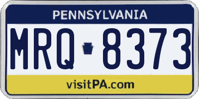 PA license plate MRQ8373