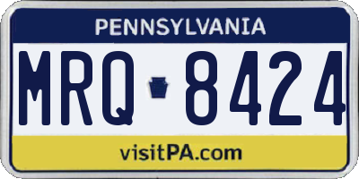 PA license plate MRQ8424