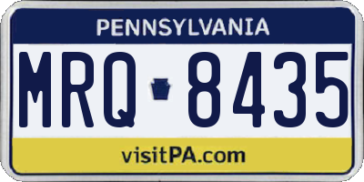 PA license plate MRQ8435