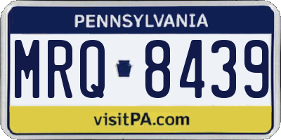PA license plate MRQ8439