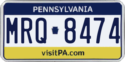 PA license plate MRQ8474