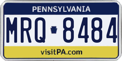 PA license plate MRQ8484