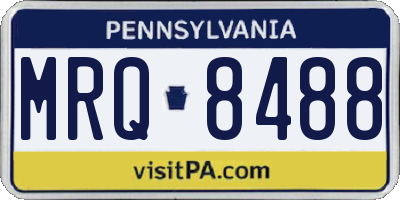 PA license plate MRQ8488