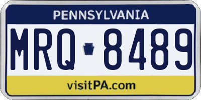 PA license plate MRQ8489