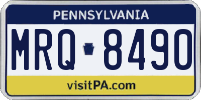 PA license plate MRQ8490