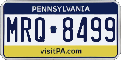 PA license plate MRQ8499
