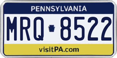 PA license plate MRQ8522