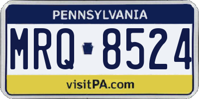 PA license plate MRQ8524